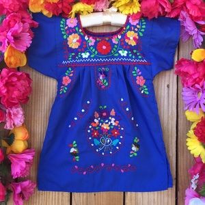 Mexican hand  Embroidered babies and girls dresses
